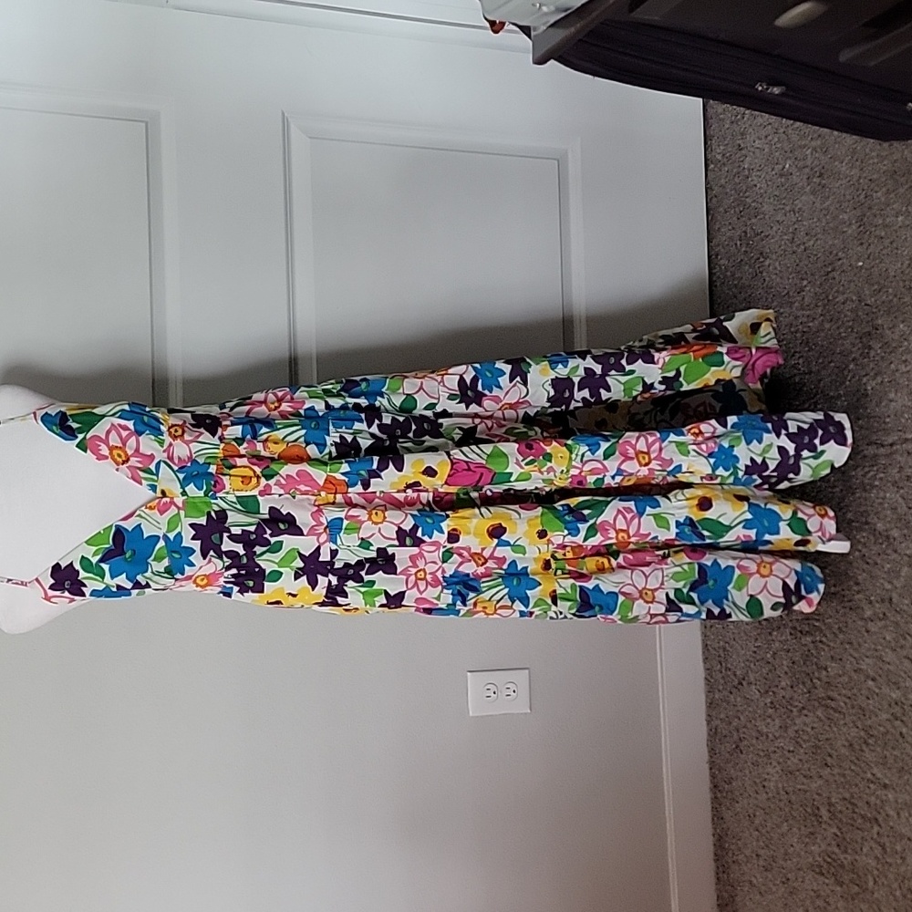 J Crew Beachwear NWOT LG Bright Floral Lined Maxi Sundress